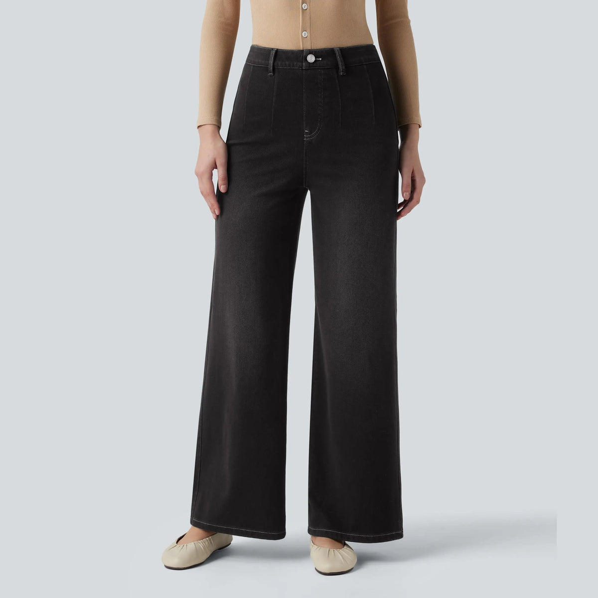 🤲⏰ TODAY ONLY - High Waisted Tummy Control Wide Leg Jeans