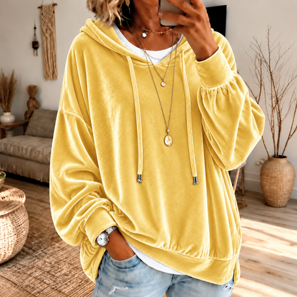 🤲🔥Limited-Time Promotion Women's Loose Velvet Drawstring Hoodie