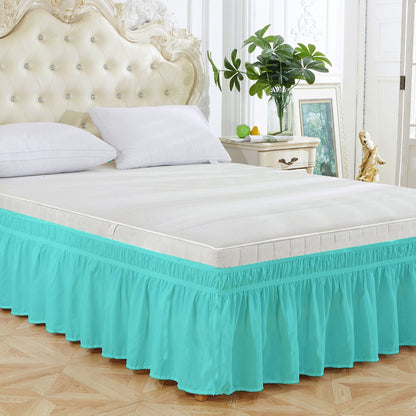 Adjustable Ruffle Bed Skirt – Easy Wrap-Around Elastic Design