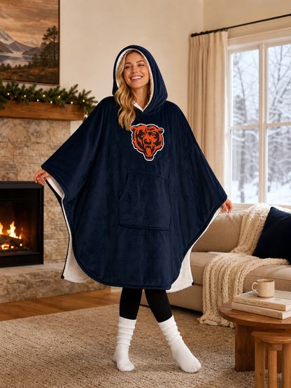 🌸🔥New Arrival🛌Wearable Hooded Blanket with Logo Patch, 60" x 80"🧶