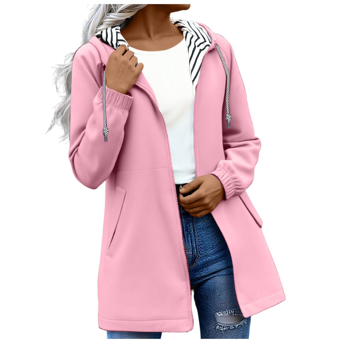 Women's Casual Waterproof Hooded Jacket | Lightweight Rain Windbreaker