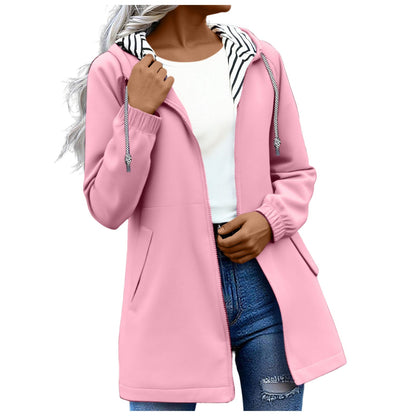 Women's Casual Waterproof Hooded Jacket | Lightweight Rain Windbreaker