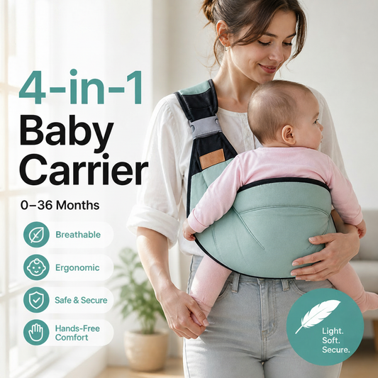 4-in-1 Breathable Baby Carrier – Comfortable Hands-Free Carrying for Parents