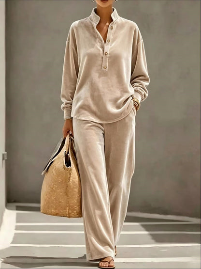 🤲New Arrivals🔥Loose And Cozy Velvet Two-piece Set (top And Pants)