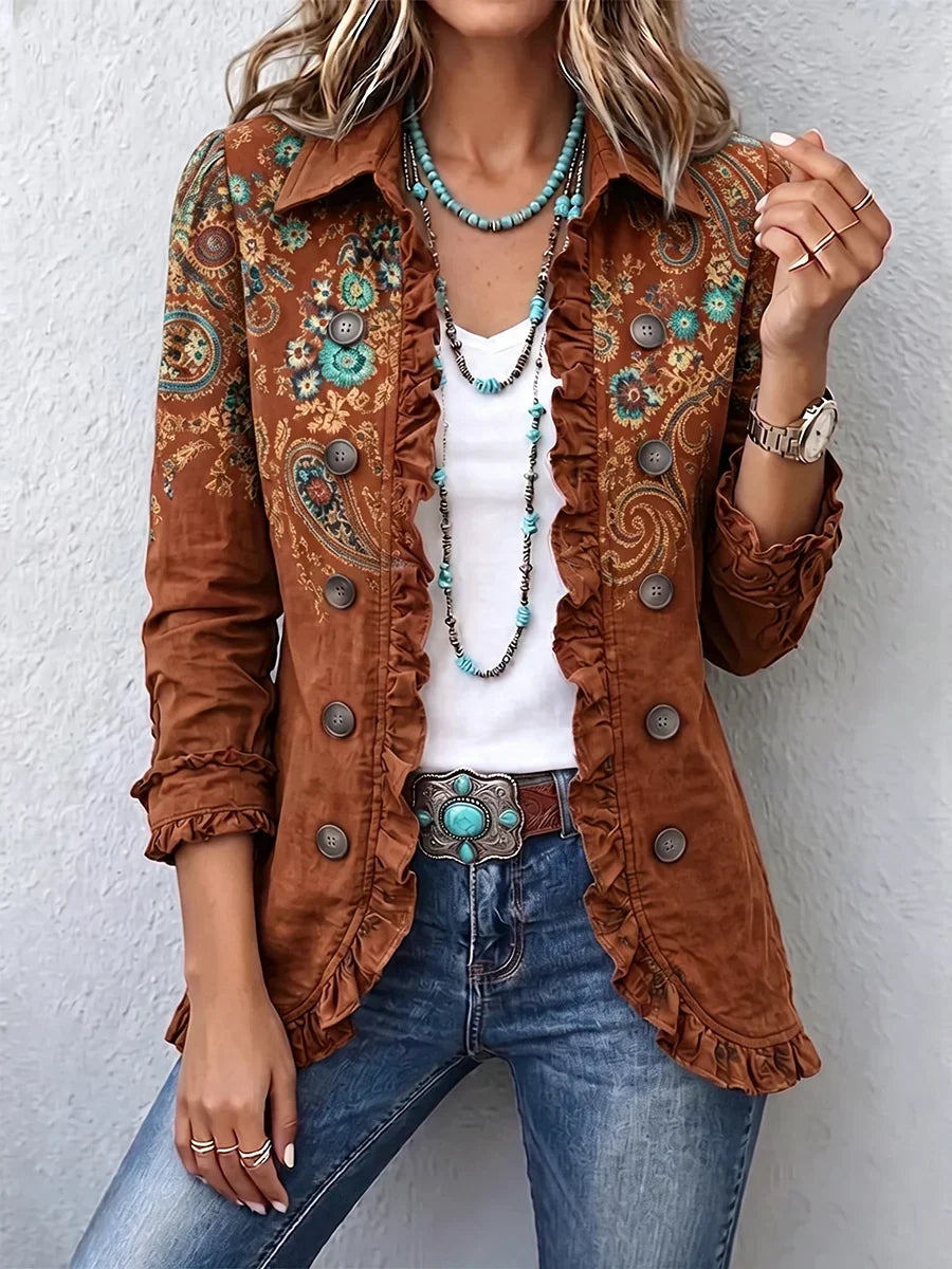 🤲LAST DAY SAVE 49% ⏰Bohemian Paisley Ruffle Jacket