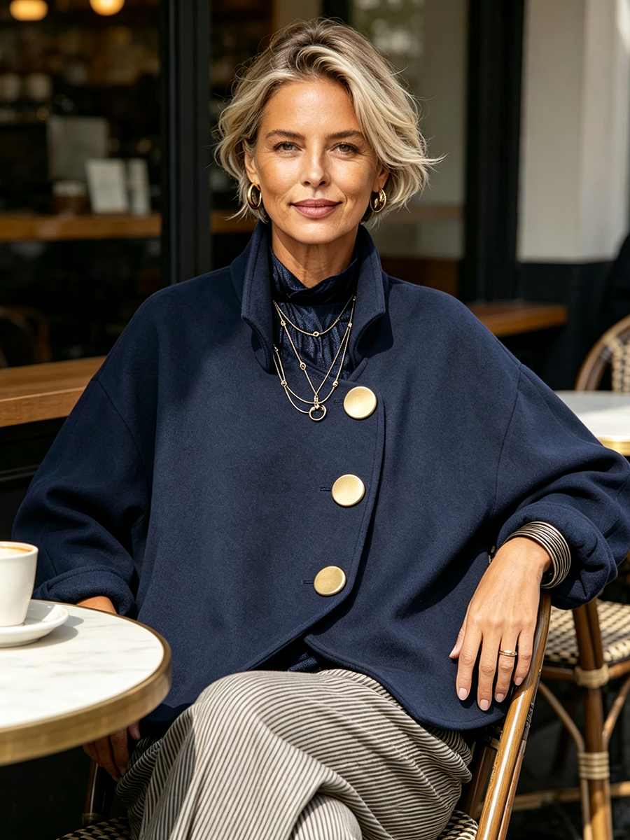 🤲LAST DAY SAVE 49% ⏰Casual Asymmetrical Wool Blend Jacket