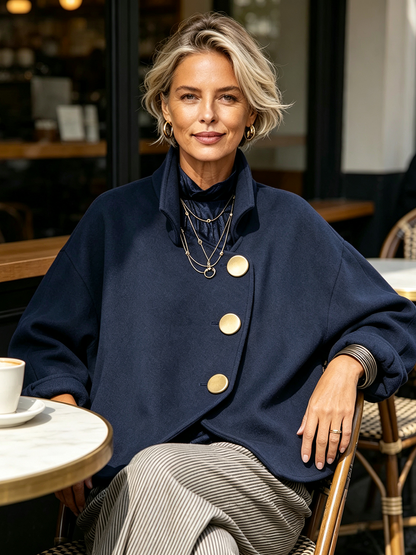 🤲LAST DAY SAVE 49% ⏰Casual Asymmetrical Wool Blend Jacket