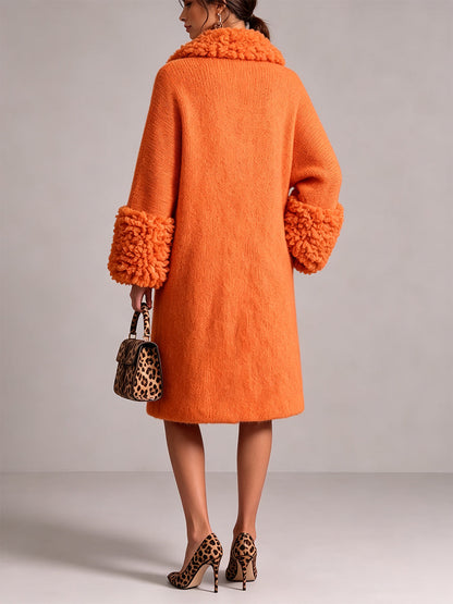 🤲LAST DAY SAVE 49% ⏰Cozy Textured Fuzzy Knit Midi Coat