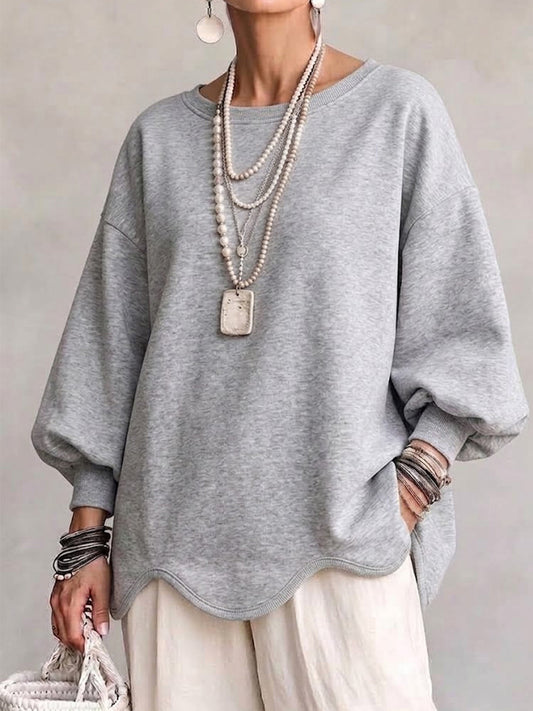 🤲LAST DAY SAVE 49% ⏰Oversized Sweatshirt With A Wavy Hem
