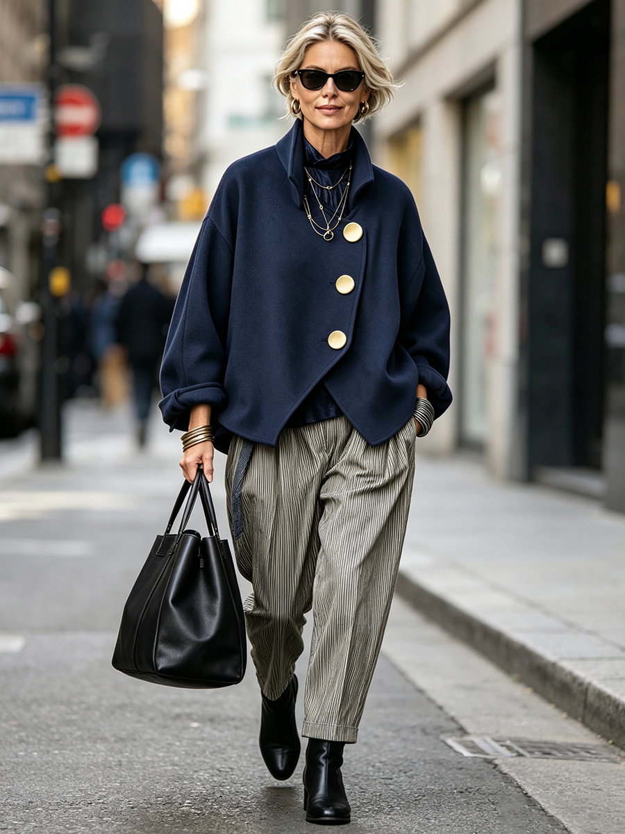 🤲LAST DAY SAVE 49% ⏰Casual Asymmetrical Wool Blend Jacket