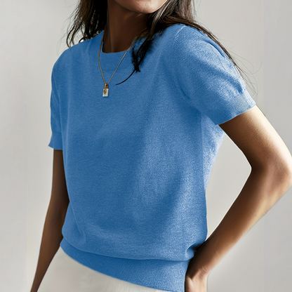 📢 📢New arrival 50% OFF！💥Women's Crew Neck Short Sleeve Knit Top