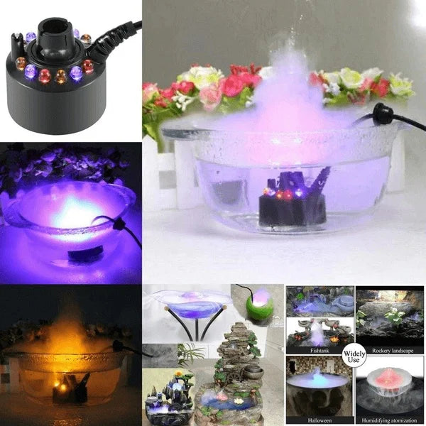 12-LED Ultrasonic Mist Maker – Color-Changing Fogger for Halloween & Decor