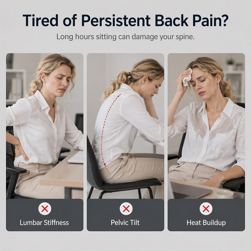 Ergonomic Memory Foam Seat & Back Cushion