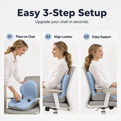 Ergonomic Memory Foam Seat & Back Cushion