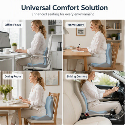 Ergonomic Memory Foam Seat & Back Cushion