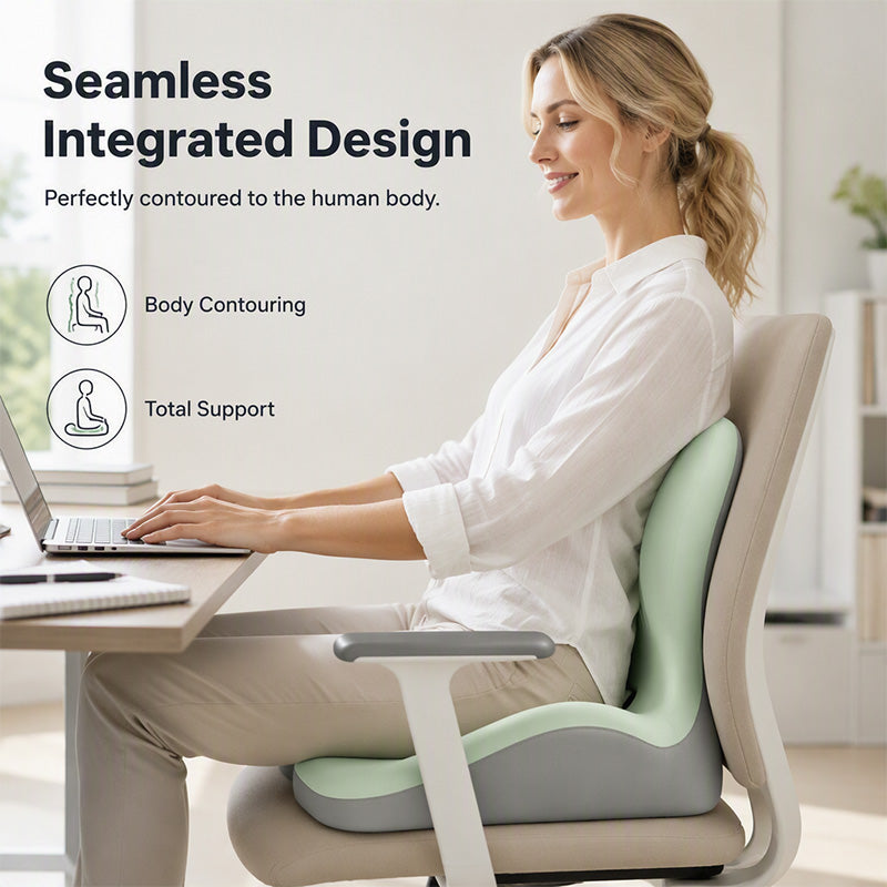Ergonomic Memory Foam Seat & Back Cushion