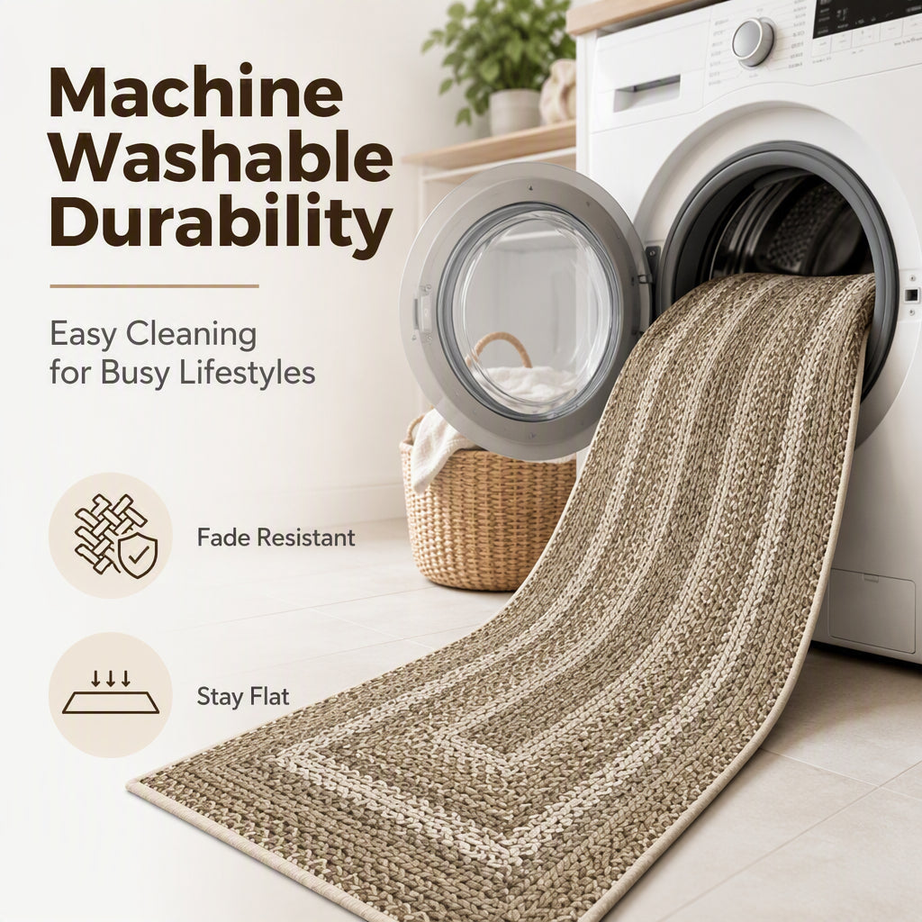Elegant Non-Slip Kitchen Runner Rug