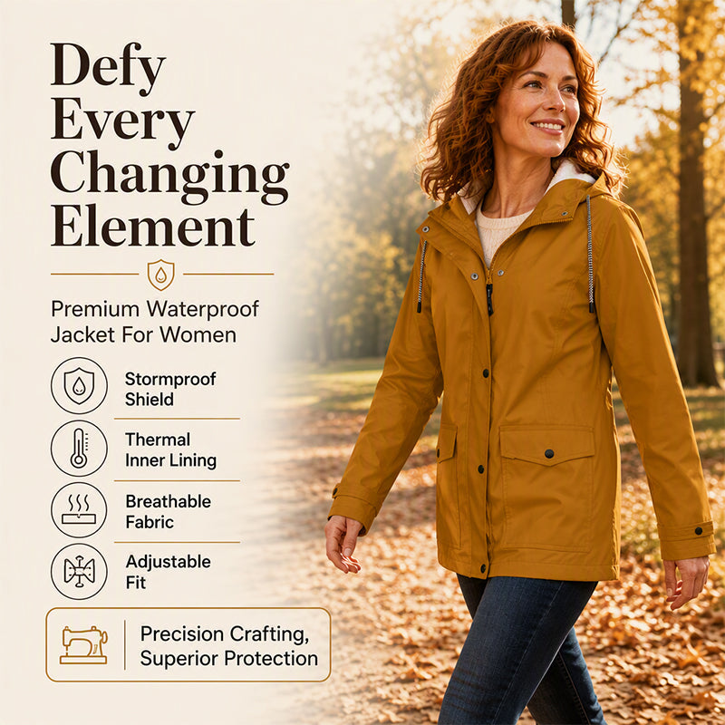 Women's Windproof Hooded Jacket | Lightweight Outdoor Casual Coat