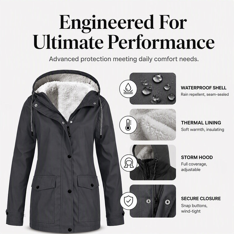 Women's Windproof Hooded Jacket | Lightweight Outdoor Casual Coat