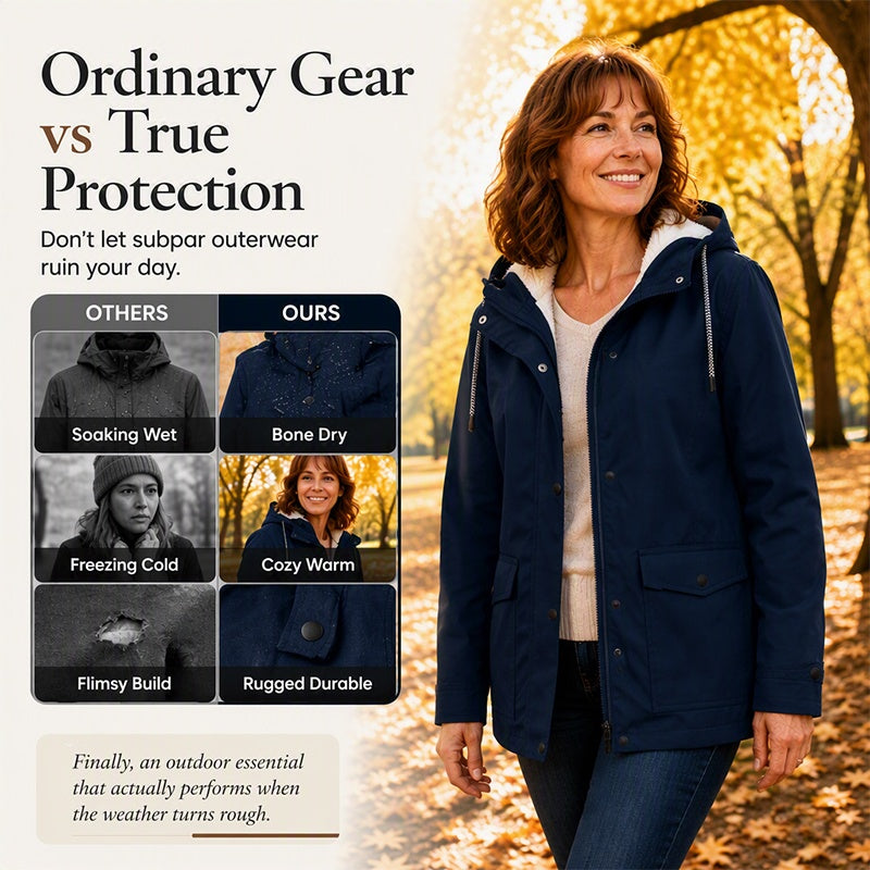 Women's Windproof Hooded Jacket | Lightweight Outdoor Casual Coat