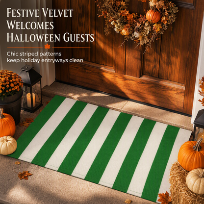 Striped Non-Slip Door Mat | Soft & Durable Entryway Rug