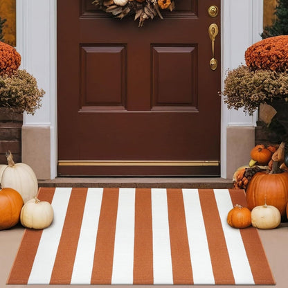 Striped Non-Slip Door Mat | Soft & Durable Entryway Rug