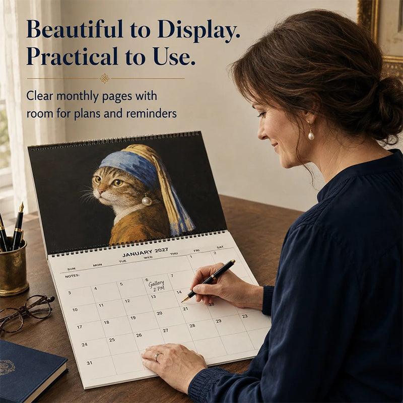 2027 Funny Cat Wall Calendar | Cute Cat Meme Calendar & Home Decor