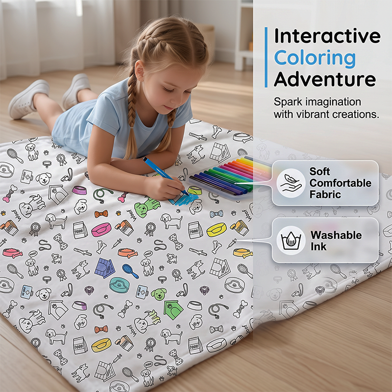 DIY Coloring Blanket Kit | Creative Color-Your-Own Cozy Throw