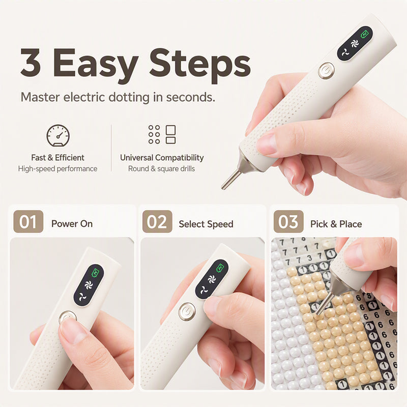 Rechargeable Electric Diamond Painting Pen | Smart Diamond Art Tool