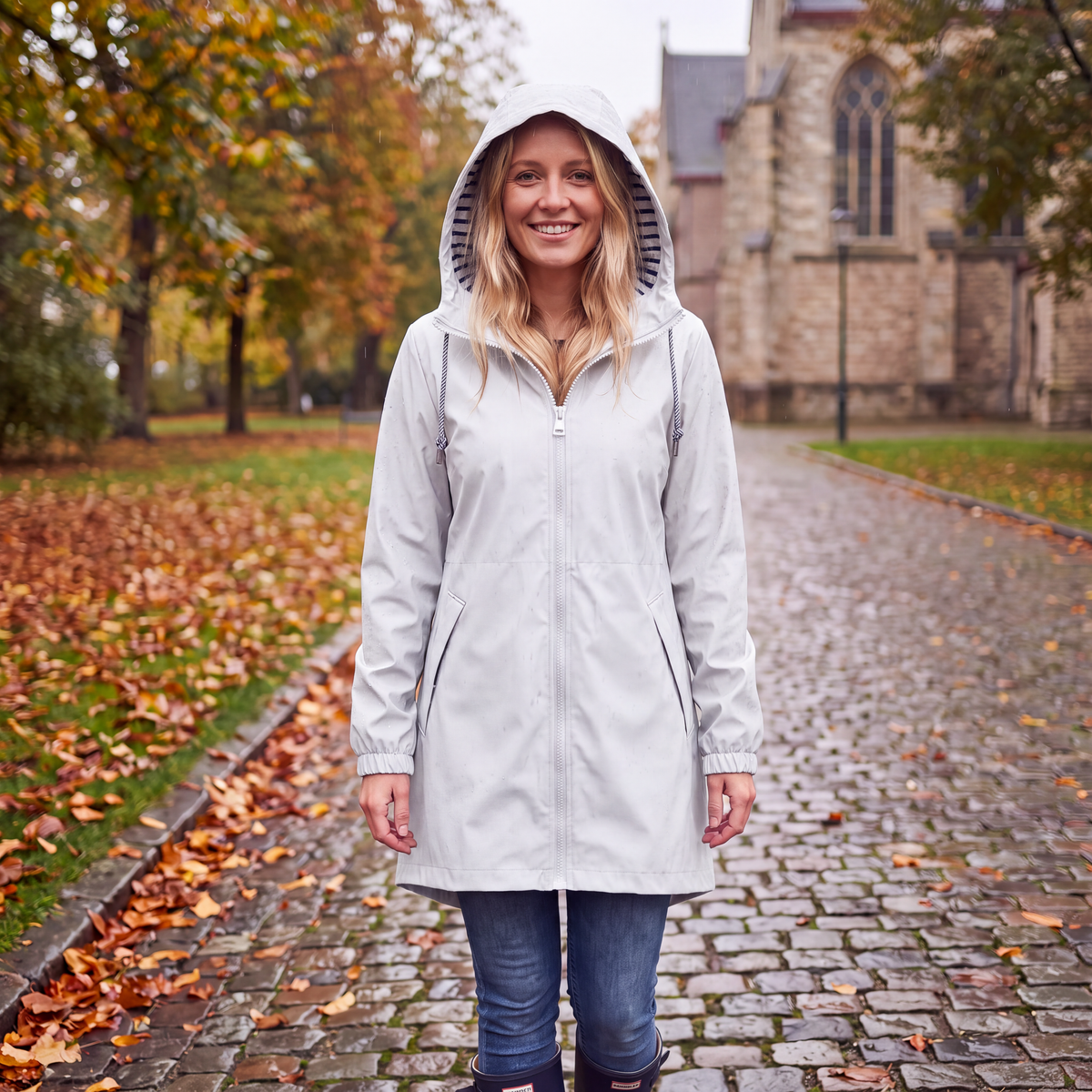 Women's Casual Waterproof Hooded Jacket | Lightweight Rain Windbreaker