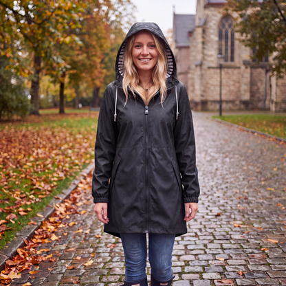 Women's Casual Waterproof Hooded Jacket | Lightweight Rain Windbreaker