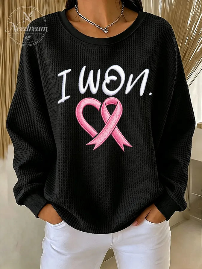 Women'S I WON Waffle Sweatshirt