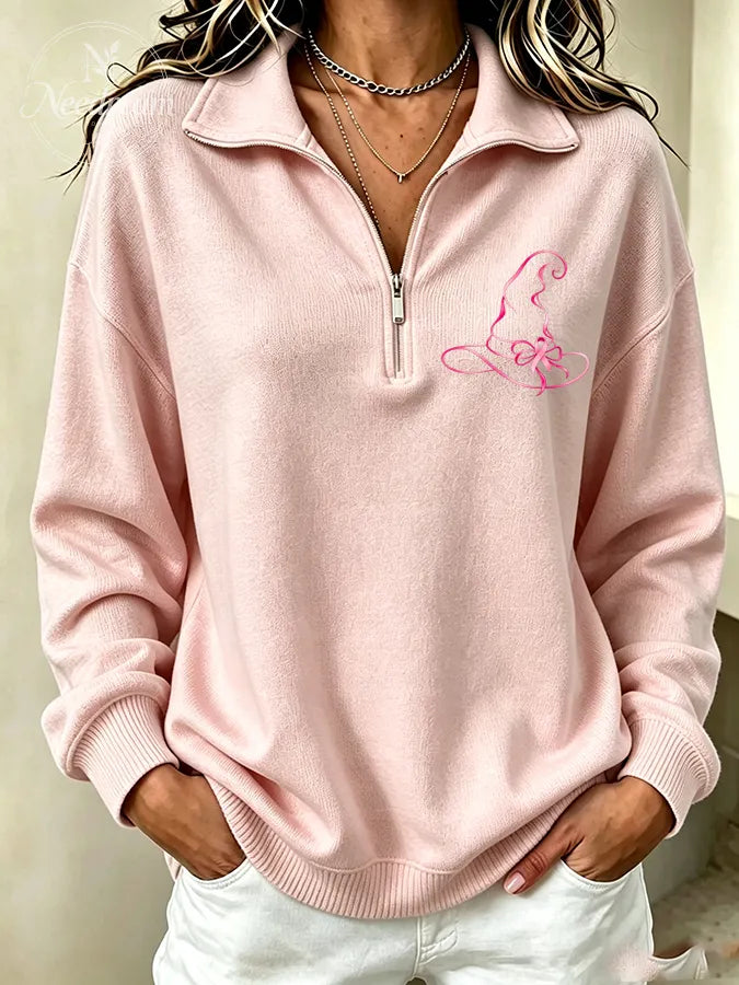 Women's Breast cancer awareness Zip-Up Sweatshirt