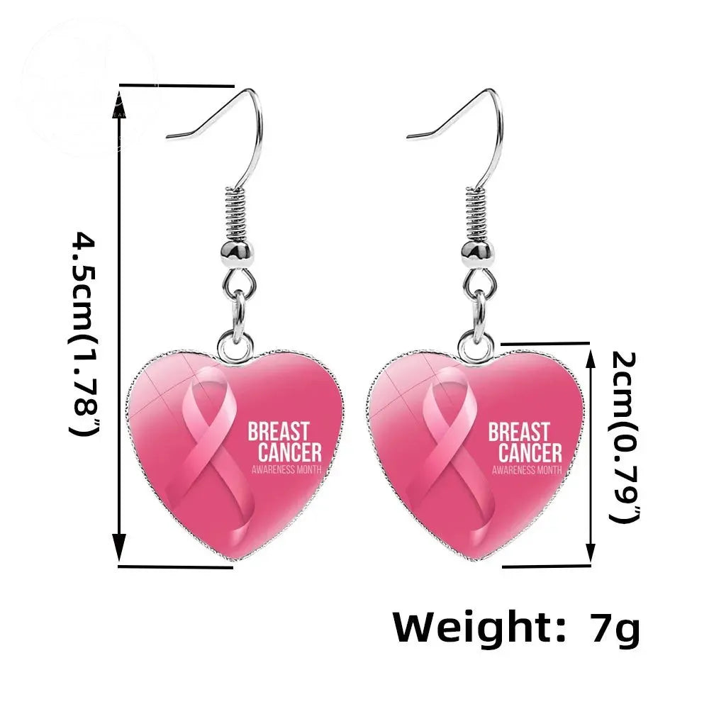 AIDS Breast Prevention Badge Earrings