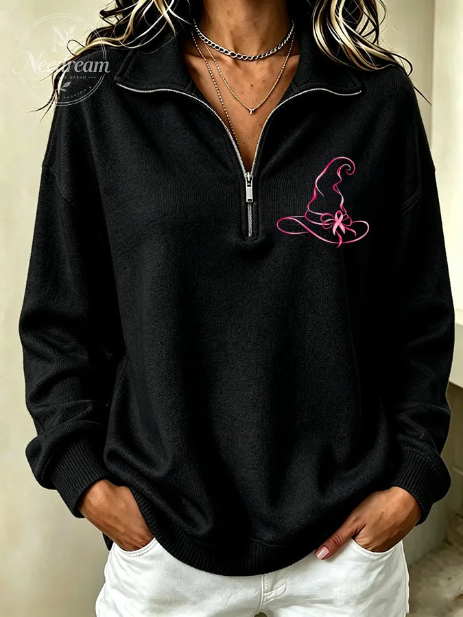 Women's Breast cancer awareness Zip-Up Sweatshirt