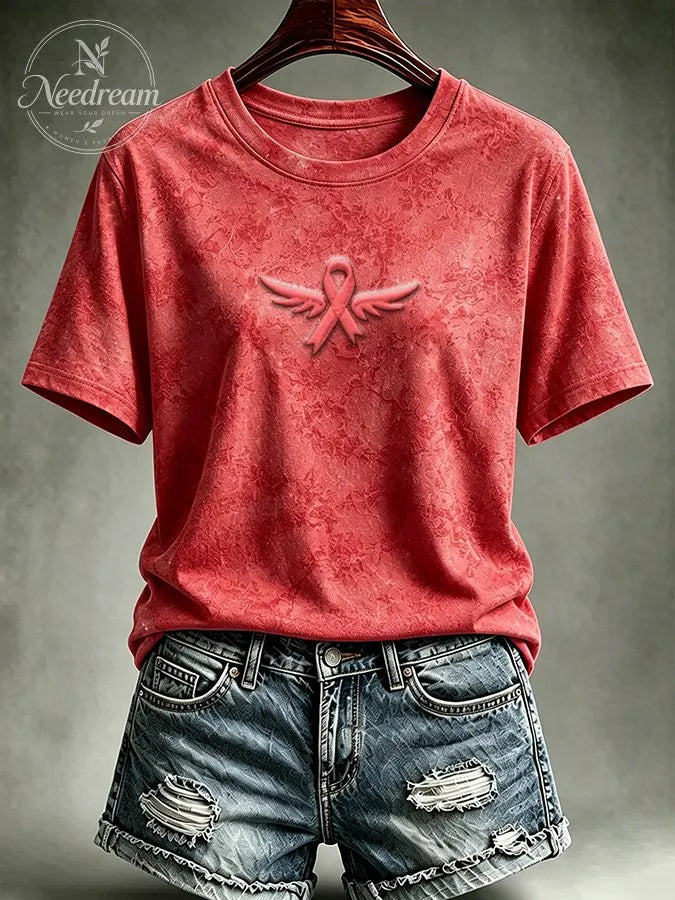 Women's Casual Relief Art T-shirt