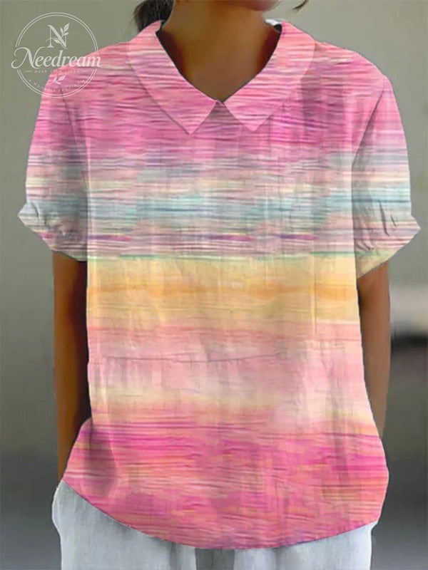 Women's Breast Cancer Awareness Print Casual Shirt