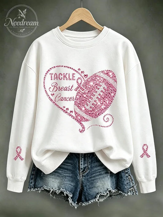 Women'S Breast Cancer Awareness Printed Sweatshirt