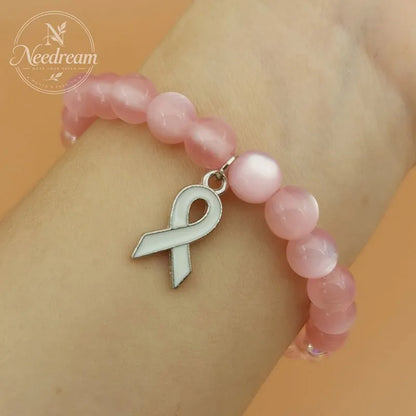 Faith, Hope, Care For Women'S Health, Pink Ribbon Bracelet