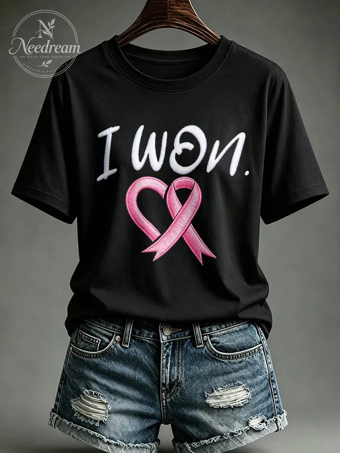 Women's Breast cancer awareness Printed Casual T-Shirt