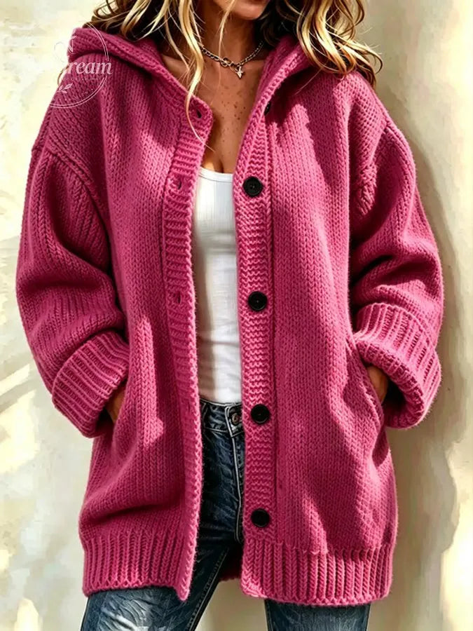 Women'S Casual Hooded Cardigan