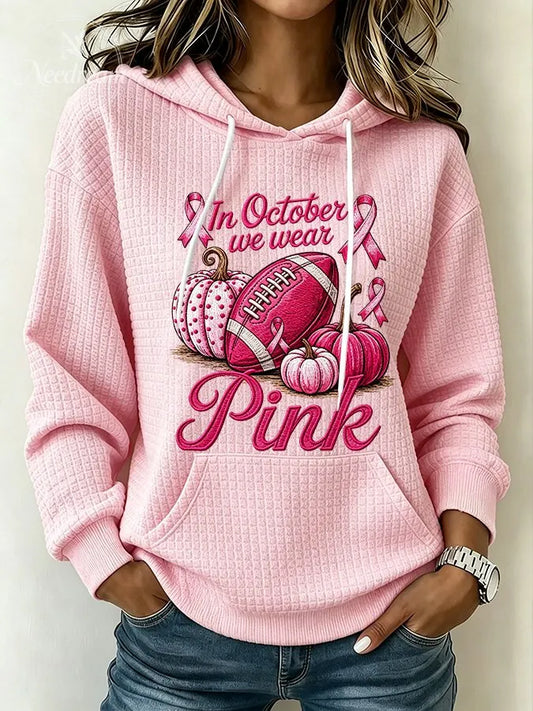 Women'S Pink Rugby Pumpkin Print Sportswear