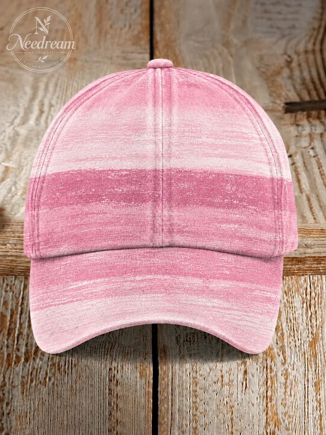 Unisex Pink Gradient Print Breast Cancer Awareness Support Hat
