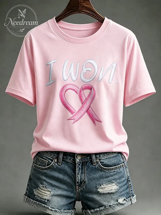 Women's Breast cancer awareness Printed Casual T-Shirt