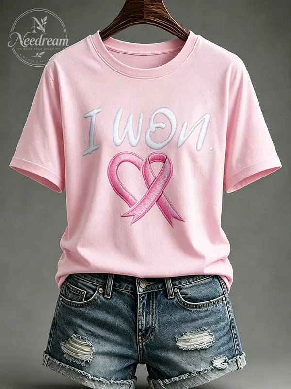 Women's Breast cancer awareness Printed Casual T-Shirt