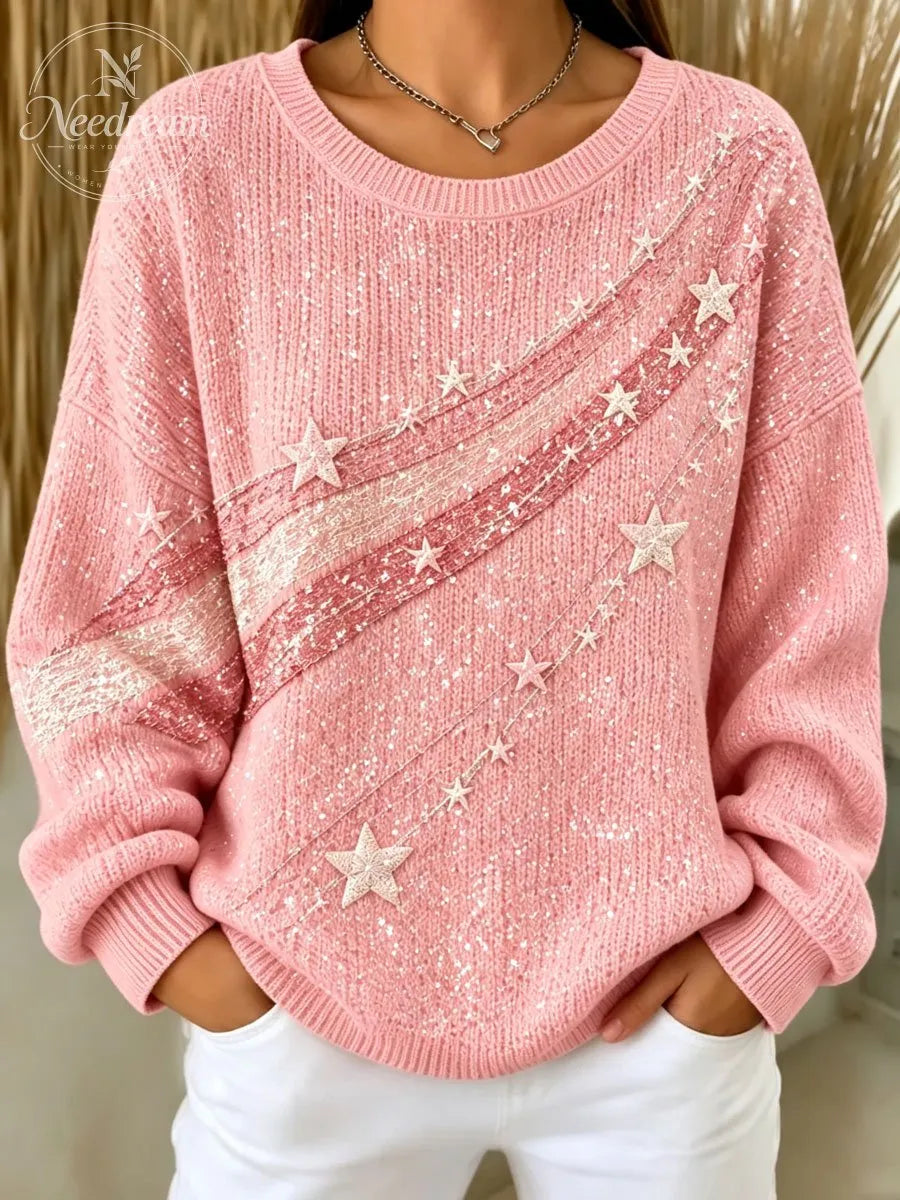 Women'S Breast Cancer Pink Casual Sweater