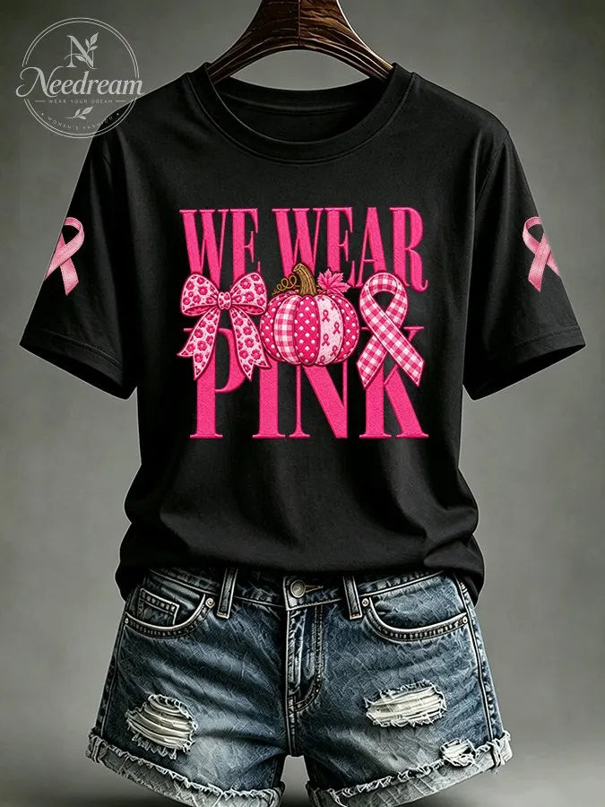Women'S Casual, I Wear A Pink Printed T-Shirt For Myself