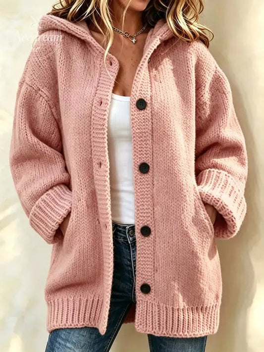 Women'S Casual Hooded Cardigan