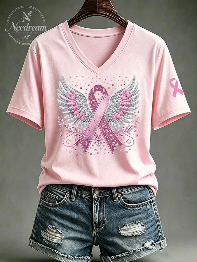 We Wear Pink Printed T-Shirts For Women In October
