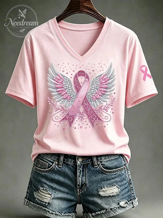We Wear Pink Printed T-Shirts For Women In October